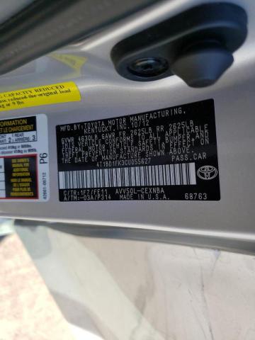 4T1BD1FK3CU055627 Toyota Camry Hybr 2012. Фото: 9