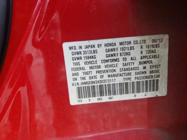 JHMGE8H3XDC073117 Honda Fit 2013. Фото: 9