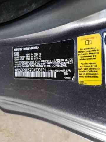 2016 BMW M4 WBS3R9C57GK338131