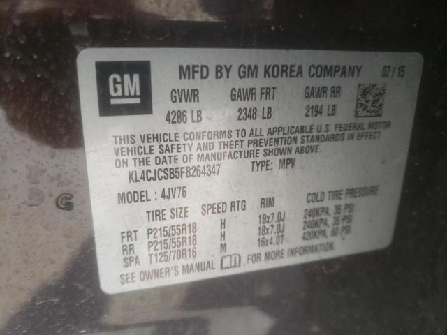 2015 BUICK ENCORE KL4CJCSB5FB264347