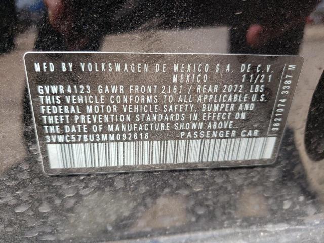 3VWC57BU3MM092616 Volkswagen Jetta S 2021. Фото: 9