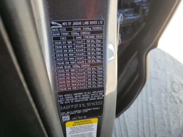 2020 JAGUAR E-PACE SE SADFP2FX1L1014322
