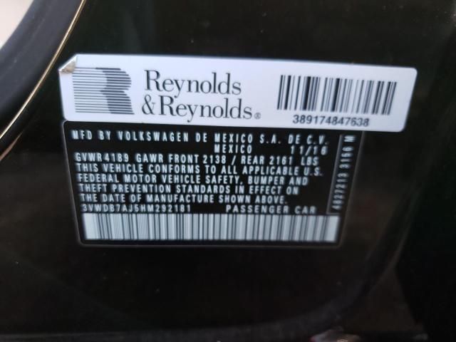 3VWDB7AJ5HM292181 Volkswagen Jetta Se 2017. Фото: 9
