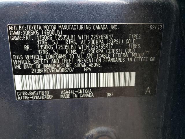 2T3BFREV6DW086707 Toyota Rav4 Le 2013. Фото: 9