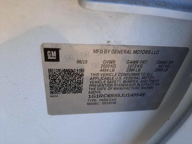 VIN 1G1RC6S55JU149548 2018 Chevrolet Volt, LT no.10