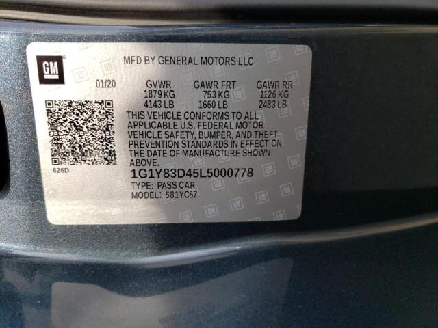 2020 CHEVROLET CORVETTE S - 1G1Y83D45L5000778