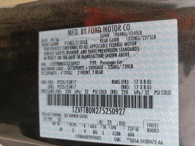 1ZVFT80N275250927 Ford Mustang 2007. Фото: 9