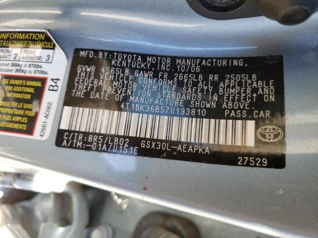 4T1BK36B57U193810 Toyota Avalon Xl 2007. Фото: 9