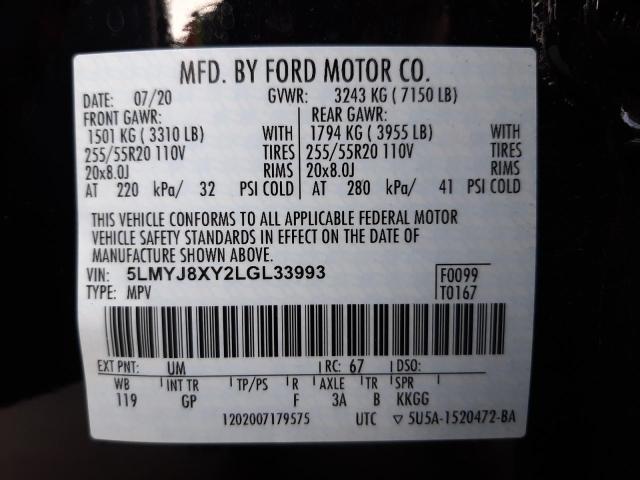 2020 LINCOLN AVIATOR GR 5LMYJ8XY2LGL33993