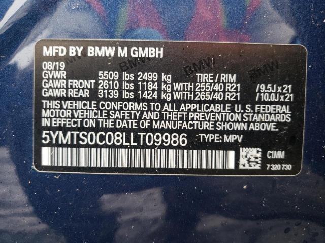 2020 BMW X3 M COMPE 5YMTS0C08LLT09986