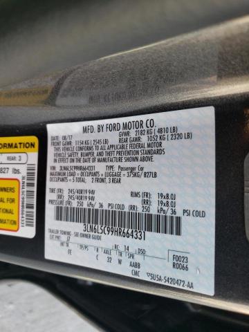 2017 LINCOLN MKZ SELECT 3LN6L5C99HR664331