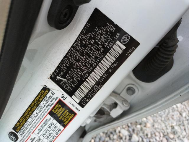 4T4BF1FK8DR311763 Toyota Camry L 2013. Фото: 9