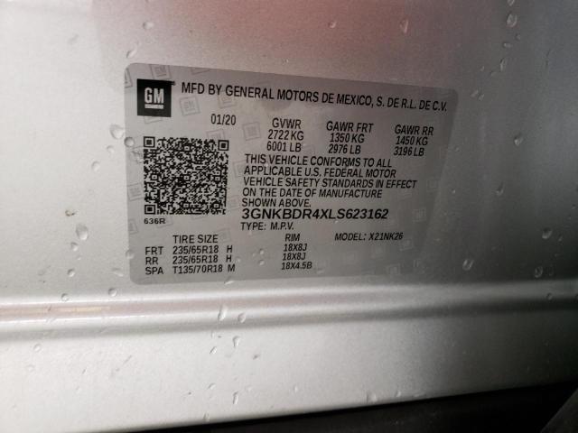 2020 CHEVROLET BLAZER 3LT 3GNKBDR4XLS623162
