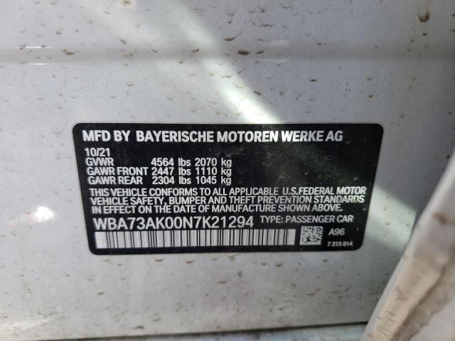 2022 BMW 228XI WBA73AK00N7K21294