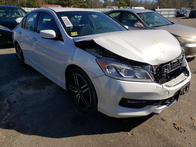 Salvage cars for sale from Copart Exeter, RI: 2017 Honda Accord Sport