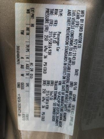 1FADP3F22GL304601 Ford Focus Se 2016. Фото: 9