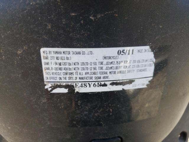 2011 YAMAHA YW125 RKRSE48Y6BA061435