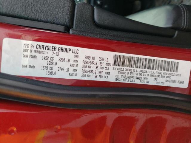 1C4RJFAG7EC144489 Jeep Grand Cher 2014. Фото: 9