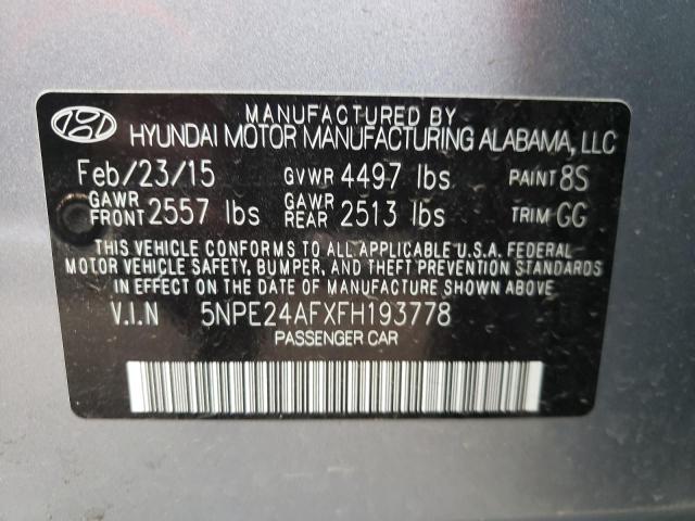 5NPE24AFXFH193778 Hyundai Sonata Se 2015. Фото: 9