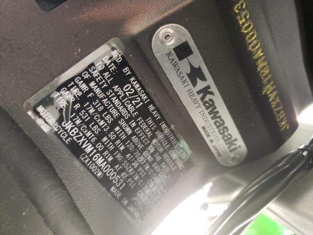 2021 KAWASAKI ZX1002 M JKBZXVM16MA000531