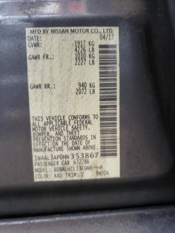 1N4AL3AP0HN353867 Nissan Altima 2.5 2017. Фото: 9