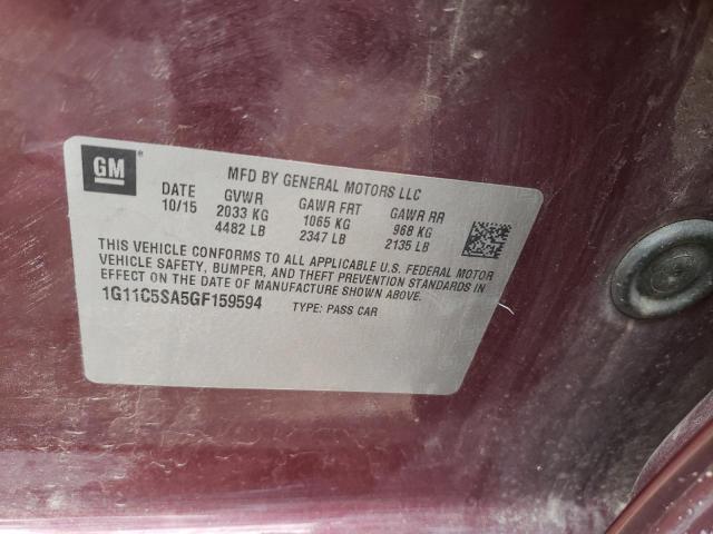 1G11C5SA5GF159594 Chevrolet Malibu Lim 2016. Фото: 9