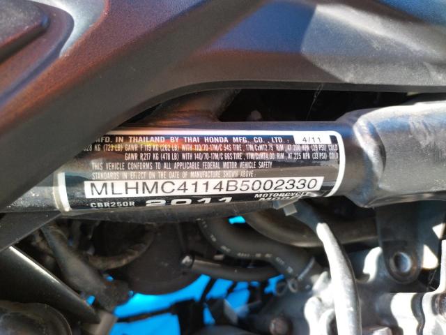 2011 HONDA CBR250 R MLHMC4114B5002330