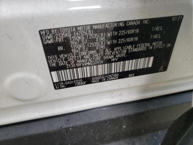 2021 TOYOTA RAV4 TRD O 2T3S1RFV4MW232454