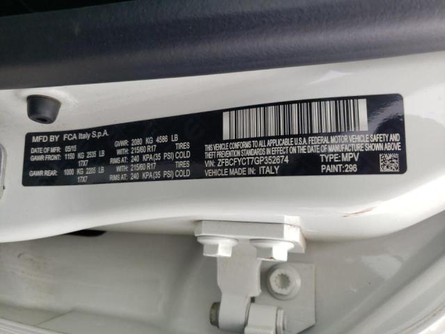 2016 FIAT 500X TREKK ZFBCFYCT7GP352674