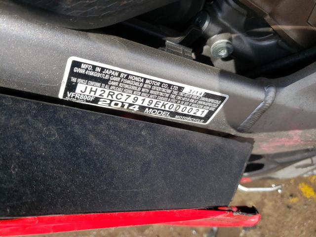2014 HONDA VFR800 F JH2RC7919EK000021