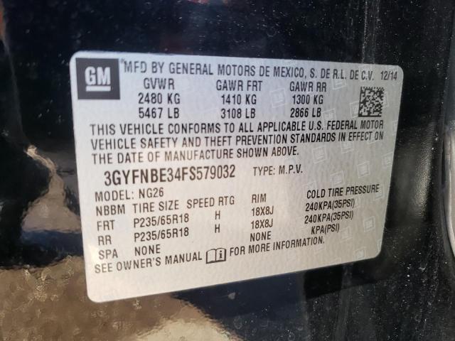 2015 CADILLAC SRX LUXURY 3GYFNBE34FS579032