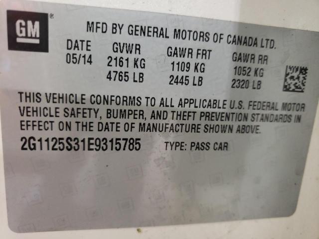 2G1125S31E9315785 Chevrolet Impala Lt 2014. Фото: 9