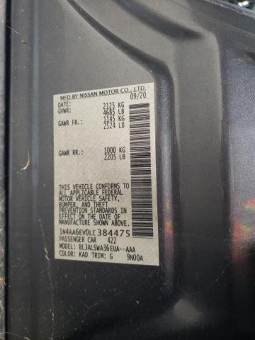 2020 NISSAN MAXIMA SR 1N4AA6EV0LC384475