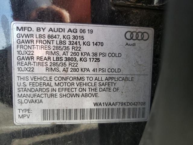 VIN WA1VAAF79KD047708 2019 Audi Q7, Prestige no.10