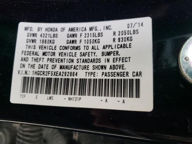 1HGCR2F5XEA292664 Honda Accord Spo 2014. Фото: 9
