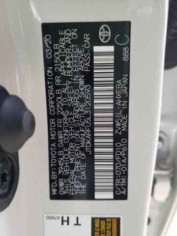 2020 TOYOTA PRIUS L JTDKARFU5L3120593