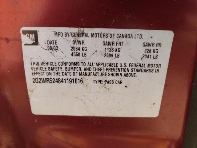 Фото: 2G2WR524841191016 - 10