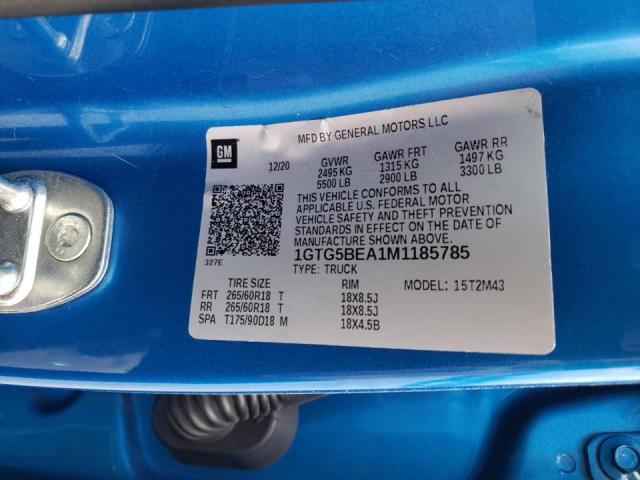 2021 GMC CANYON ELE 1GTG5BEA1M1185785
