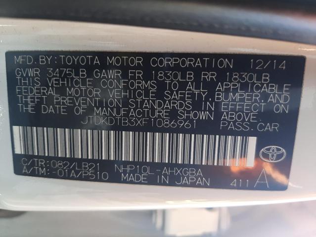 2015 TOYOTA PRIUS C JTDKDTB3XF1086961