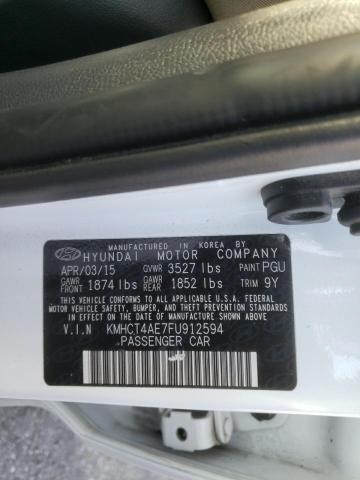 2015 HYUNDAI ACCENT GLS KMHCT4AE7FU912594