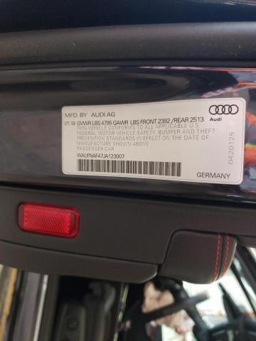 2018 AUDI A4 PRESTIG WAUFNAF47JA123007