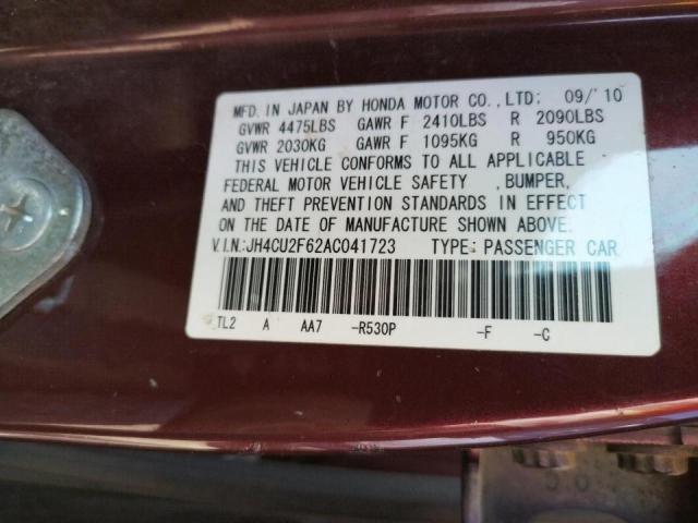 JH4CU2F62AC041723 Acura Tsx 2010. Фото: 9