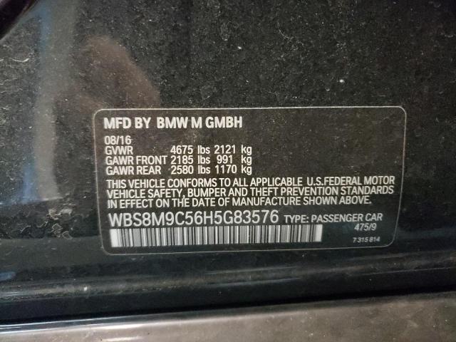 2017 BMW M3 WBS8M9C56H5G83576