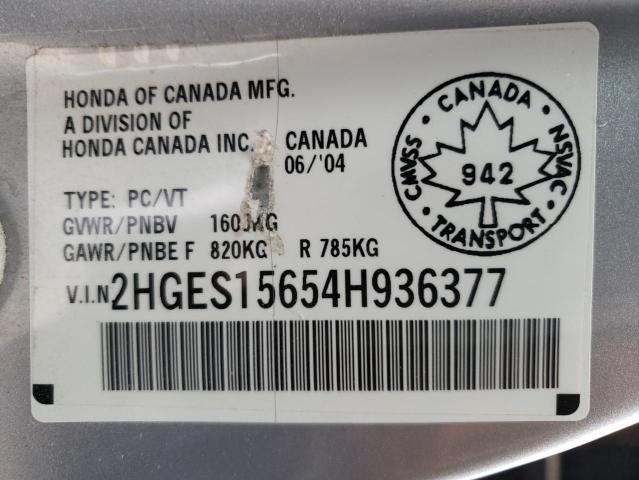 Фото: 2HGES15654H936377 - 10