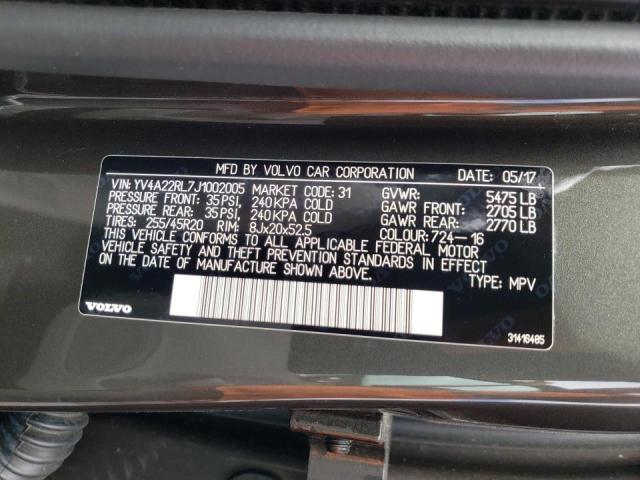 2018 VOLVO XC60 T6 IN YV4A22RL7J1002005