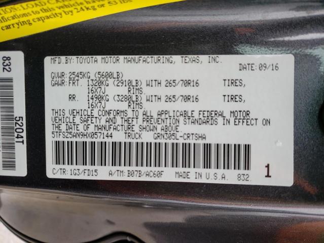 5TFSZ5AN9HX057144 Toyota Tacoma Acc 2017. Фото: 9