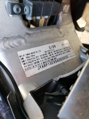 2006 YAMAHA FJR1300 JYARP15EX6A000020