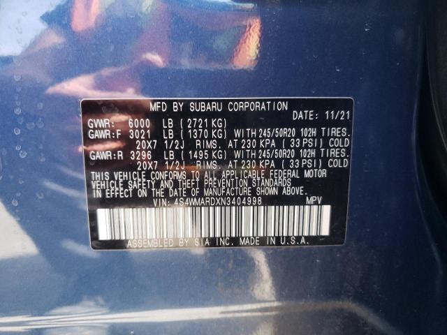 2022 SUBARU ASCENT TOU 4S4WMARDXN3404998
