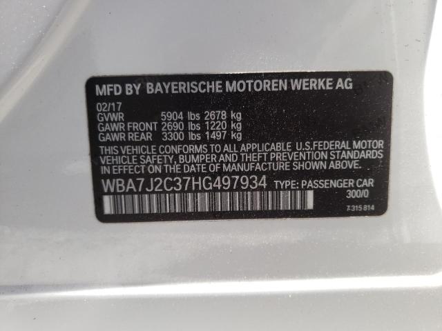 2017 BMW 740 XE WBA7J2C37HG497934