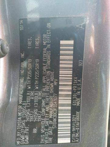 2015 TOYOTA SIENNA SPO 5TDXK3DC3FS541077